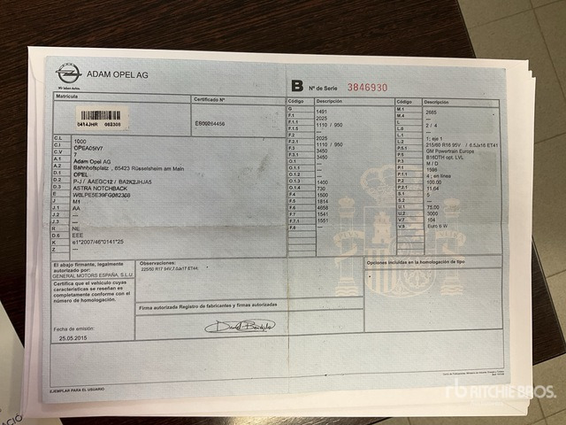 2015 Opel Astra Automobile - Voiture: photos 2 2015 Opel Astra Automobile - Voiture: photos 2