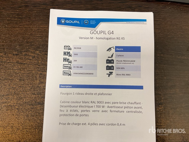 2018 Goupil G4M Electric Utility Vehicle - Véhicule de voirie/ Spécial: photos 3 2018 Goupil G4M Electric Utility Vehicle - Véhicule de voirie/ Spécial: photos 3
