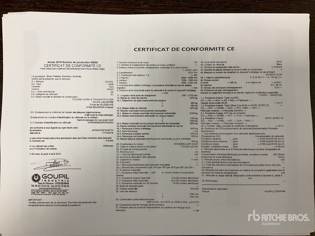 2019 Goupil G4M 4x2 Electric Utility Vehicle - Véhicule de voirie/ Spécial: photos 3 2019 Goupil G4M 4x2 Electric Utility Vehicle - Véhicule de voirie/ Spécial: photos 3