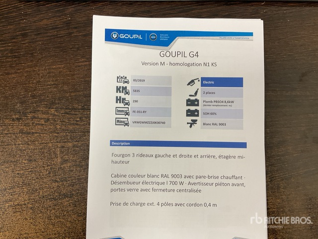 2019 Goupil G4M Electric Utility Vehicle - Véhicule de voirie/ Spécial: photos 3 2019 Goupil G4M Electric Utility Vehicle - Véhicule de voirie/ Spécial: photos 3