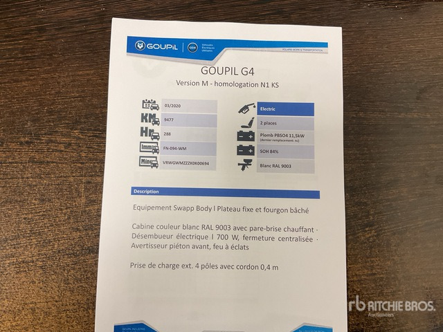 2020 Goupil G4M Electric Utility Vehicle - Véhicule de voirie/ Spécial: photos 3 2020 Goupil G4M Electric Utility Vehicle - Véhicule de voirie/ Spécial: photos 3