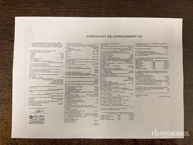 2020 Goupil G4M Electric Utility Vehicle - Véhicule de voirie/ Spécial: photos 2 2020 Goupil G4M Electric Utility Vehicle - Véhicule de voirie/ Spécial: photos 2