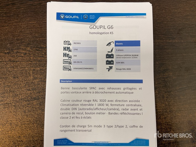 2021 Goupil G6 Electric Utility Vehicle - Véhicule de voirie/ Spécial: photos 4 2021 Goupil G6 Electric Utility Vehicle - Véhicule de voirie/ Spécial: photos 4