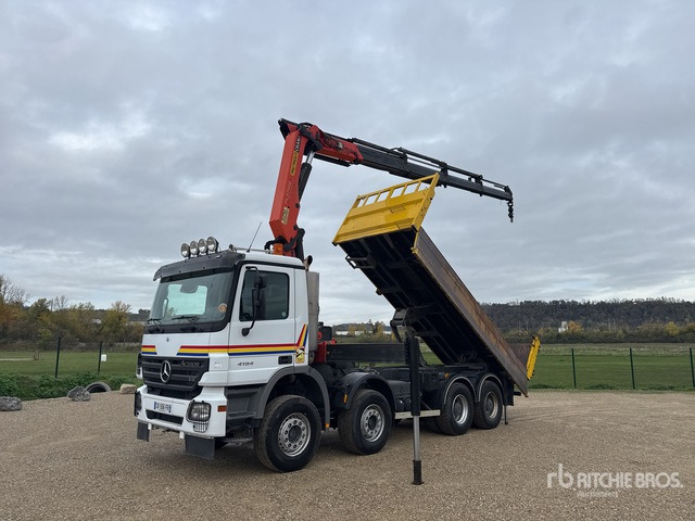 2006 Mercedes-Benz Actros 4154 2006 Palfinger PK27002 8500 kg ... Dump Truck with Crane - Camion benne: photos 1 2006 Mercedes-Benz Actros 4154 2006 Palfinger PK27002 8500 kg ... Dump Truck with Crane - Camion benne: photos 1