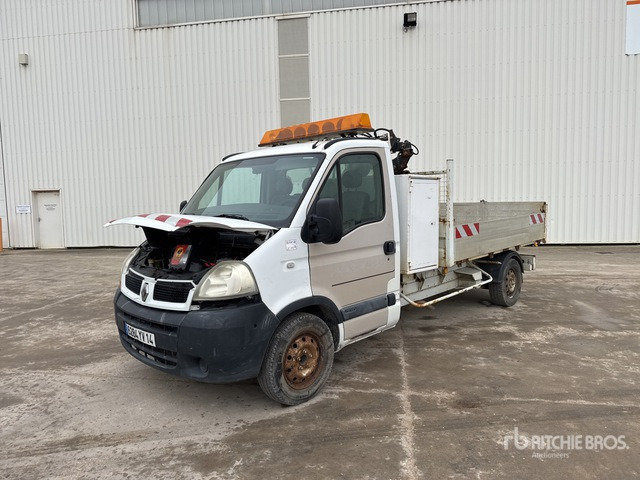 2006 Renault Master dCi 120 2014 HMF 152T2 12V 830 kg on 4x ... Dump Truck with Crane - Camion benne: photos 1 2006 Renault Master dCi 120 2014 HMF 152T2 12V 830 kg on 4x ... Dump Truck with Crane - Camion benne: photos 1