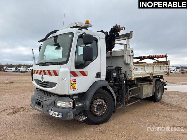 2007 Renault Midlum 280DXi 2007 Hiab 088 HIDUO 2700 kg on ... Dump Truck with Crane - Camion benne: photos 1 2007 Renault Midlum 280DXi 2007 Hiab 088 HIDUO 2700 kg on ... Dump Truck with Crane - Camion benne: photos 1