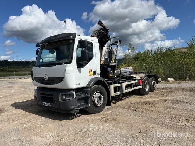 2013 Renault Premium Lander 430DXi 6x2 Camion Ampliroll Avec Grue ... Roll-Off Truck - Camion ampliroll: photos 1 2013 Renault Premium Lander 430DXi 6x2 Camion Ampliroll Avec Grue ... Roll-Off Truck - Camion ampliroll: photos 1