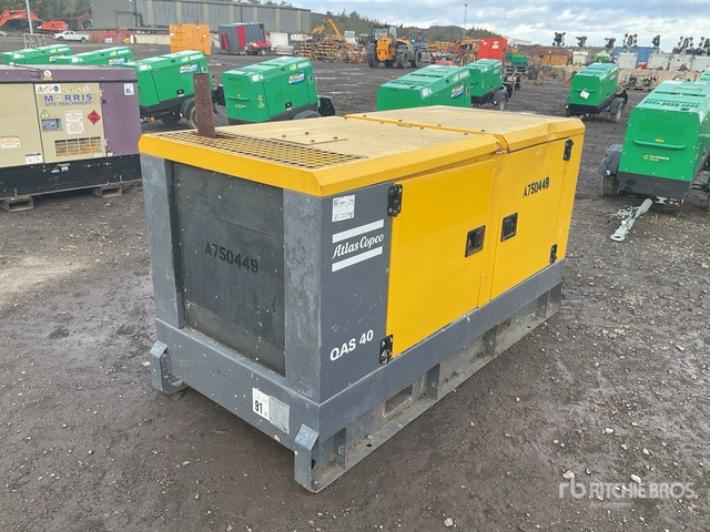 2016 Atlas Copco QAS40 40 kVA Skid-Mounted Generator Set - Groupe électrogène: photos 1 2016 Atlas Copco QAS40 40 kVA Skid-Mounted Generator Set - Groupe électrogène: photos 1