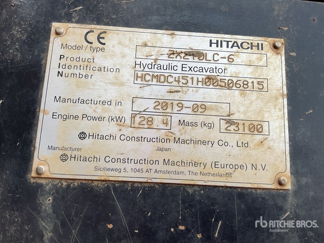 2019 Hitachi ZX210LC-6 Tracked Excavator - Pelle sur chenille: photos 2 2019 Hitachi ZX210LC-6 Tracked Excavator - Pelle sur chenille: photos 2