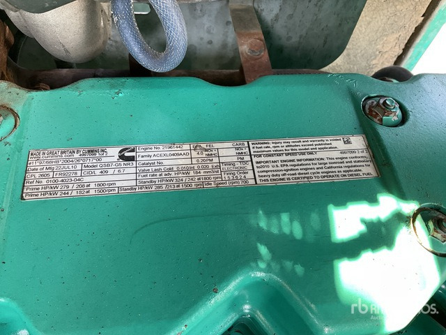 2010 Cummins 200 kVA Skid-Mounted Generator Set - Groupe électrogène: photos 5 2010 Cummins 200 kVA Skid-Mounted Generator Set - Groupe électrogène: photos 5