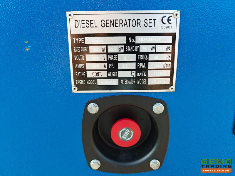 Groupe électrogène Volz VG-R69 Diesel Aggregaat 50KW / 62.5 KVA - 50Hz - 400V - Nieuwstaat / Ongebruikt: photos 16