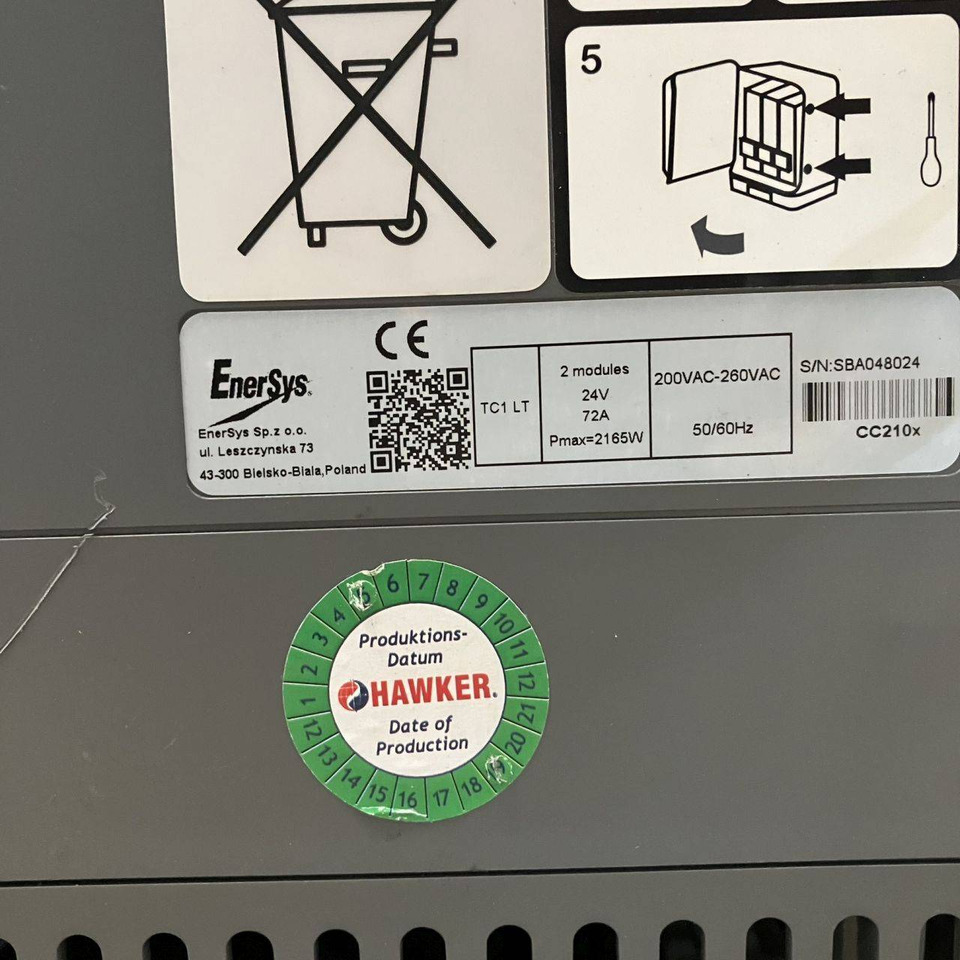 Hawker 24V/72A Lifetech TC1LT - Pièces de rechange pour Matériel de manutention: photos 5 Hawker 24V/72A Lifetech TC1LT - Pièces de rechange pour Matériel de manutention: photos 5