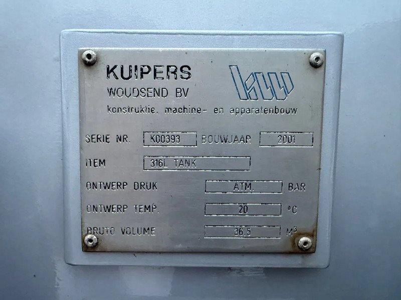 Semi-remorque citerne Vogelzang 36.5m3 RVS Mestoplegger Geijkte weging Bemonstering 2x Stuuras: photos 18 Semi-remorque citerne Vogelzang 36.5m3 RVS Mestoplegger Geijkte weging Bemonstering 2x Stuuras: photos 18