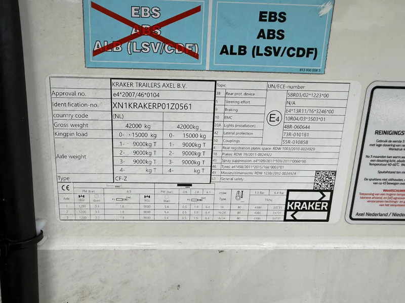 Kraker CF-ISO Koel / Walkingfloor Thermo King SLX 400 Alcoa's - Semi-remorque à fond mouvant: photos 3 Kraker CF-ISO Koel / Walkingfloor Thermo King SLX 400 Alcoa's - Semi-remorque à fond mouvant: photos 3