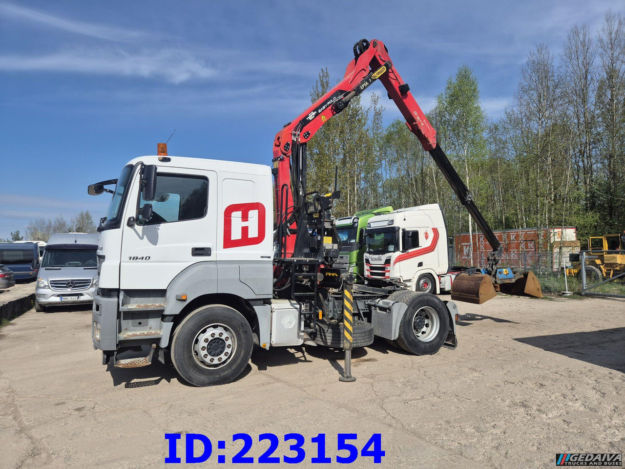 MERCEDES-BENZ Axor 1840 + Crane Epsilon Palfinger 0150Z - Tracteur routier: photos 1 MERCEDES-BENZ Axor 1840 + Crane Epsilon Palfinger 0150Z - Tracteur routier: photos 1