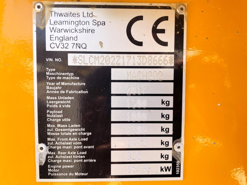 Thwaites Mach 201 (3464) - Mini tombereau: photos 3 Thwaites Mach 201 (3464) - Mini tombereau: photos 3