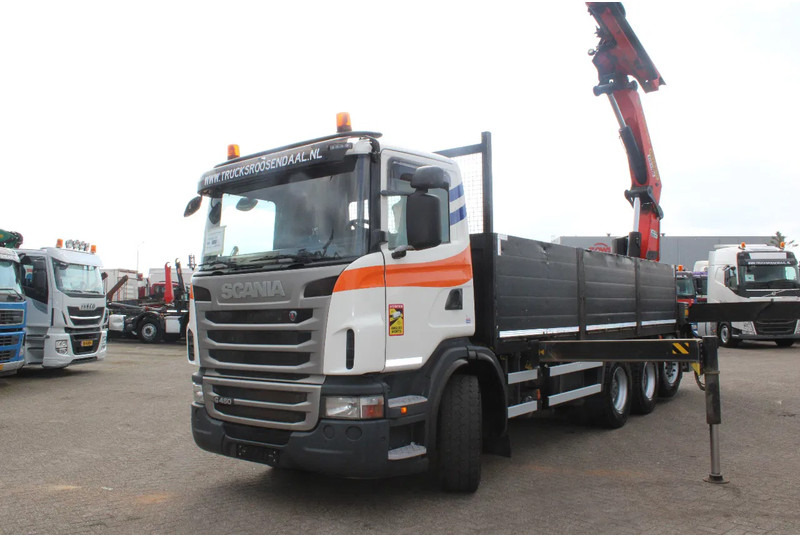 Scania G 480 + PALFINGER 500002EH 6x / JIB 3x + 8x4 STEERING + REMOTE - Camion grue: photos 3 Scania G 480 + PALFINGER 500002EH 6x / JIB 3x + 8x4 STEERING + REMOTE - Camion grue: photos 3