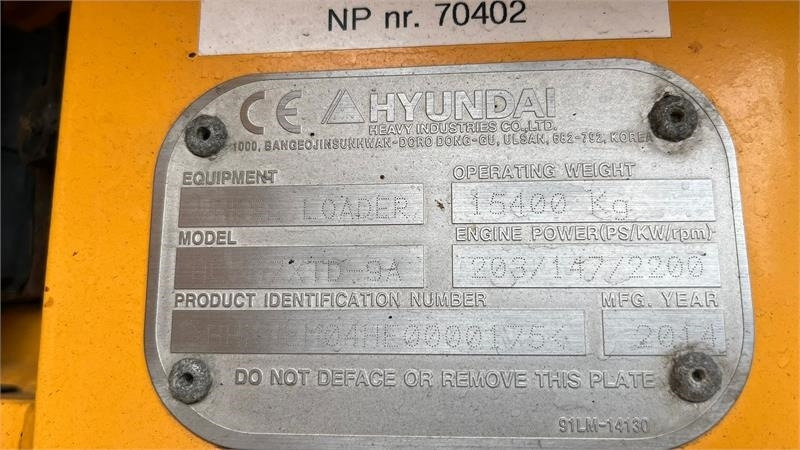 Hyundai 757-9A XTD med lan-arm. En-ejeres maskine med Lock - Chargeuse sur pneus: photos 5 Hyundai 757-9A XTD med lan-arm. En-ejeres maskine med Lock - Chargeuse sur pneus: photos 5