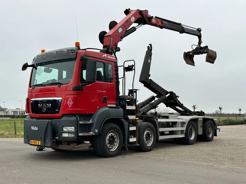 MAN TGS 41.400 8X4 WIDESPREAD!!HMF 22TM KRAAN/HAAK!!TOP!! - Camion ampliroll, Camion grue: photos 5 MAN TGS 41.400 8X4 WIDESPREAD!!HMF 22TM KRAAN/HAAK!!TOP!! - Camion ampliroll, Camion grue: photos 5