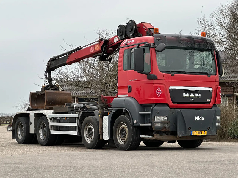 MAN TGS 41.400 8X4 WIDESPREAD!!HMF 22TM KRAAN/HAAK!!TOP!! - Camion ampliroll, Camion grue: photos 2 MAN TGS 41.400 8X4 WIDESPREAD!!HMF 22TM KRAAN/HAAK!!TOP!! - Camion ampliroll, Camion grue: photos 2