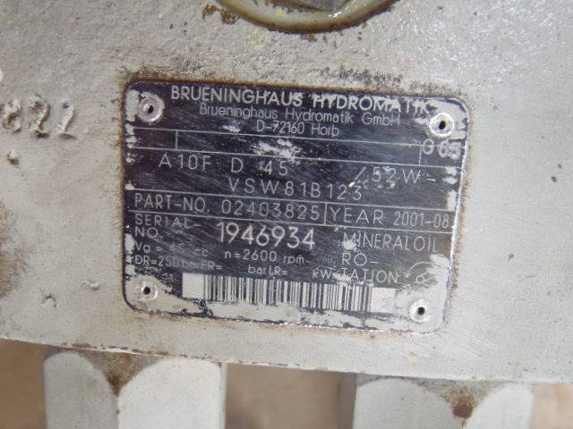 Brueninghaus Hydromatik A10FD45-52W-VSW81B123 - - Moteur de rotation pour Engins de chantier: photos 3 Brueninghaus Hydromatik A10FD45-52W-VSW81B123 - - Moteur de rotation pour Engins de chantier: photos 3
