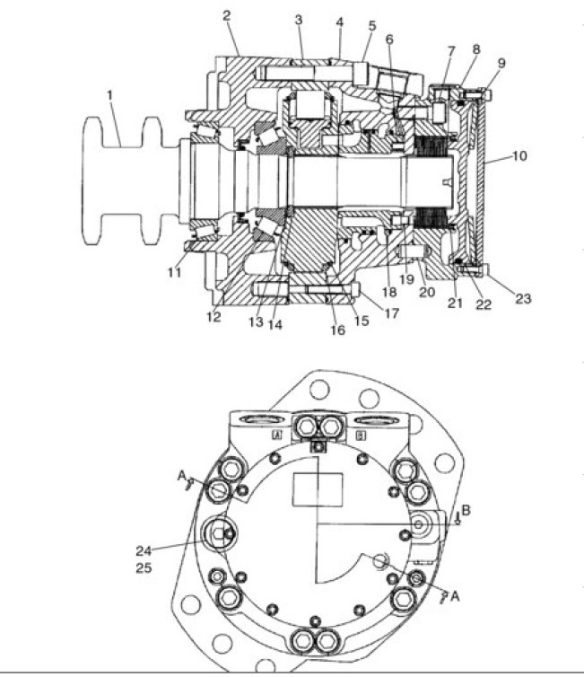 Case 87035343R - Moteur hydraulique pour Machine agricole: photos 1 Case 87035343R - Moteur hydraulique pour Machine agricole: photos 1