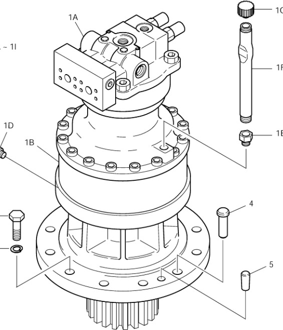 Doosan 401-00036H - 401-00036J - Moteur de rotation pour Engins de chantier: photos 1 Doosan 401-00036H - 401-00036J - Moteur de rotation pour Engins de chantier: photos 1