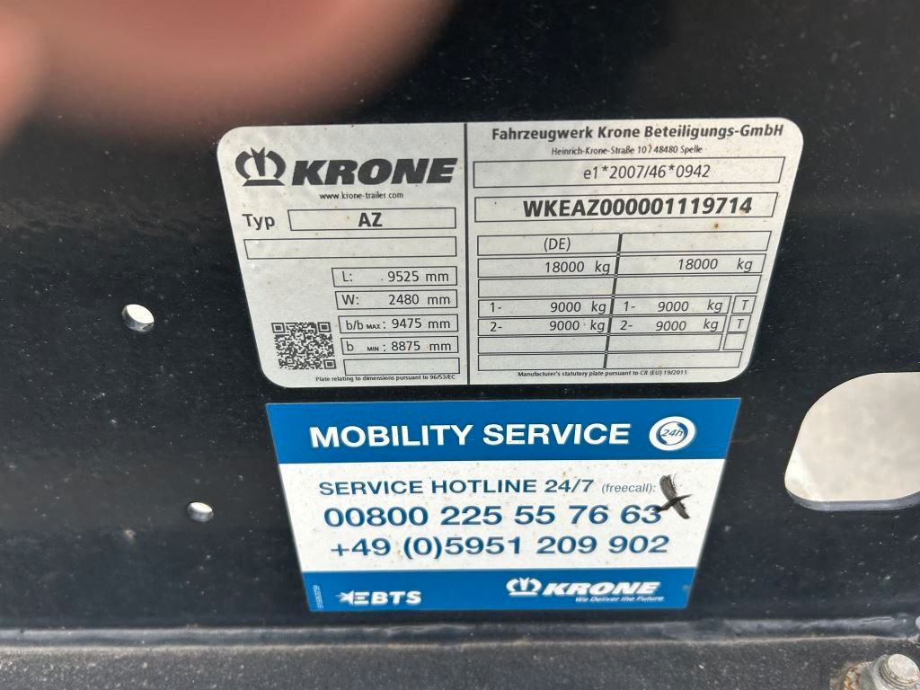 Krone 2 Achswechselfahrgestell, Typ: MAXI AZW 18 eL3B7 - Remorque porte-conteneur/ Caisse mobile: photos 4 Krone 2 Achswechselfahrgestell, Typ: MAXI AZW 18 eL3B7 - Remorque porte-conteneur/ Caisse mobile: photos 4