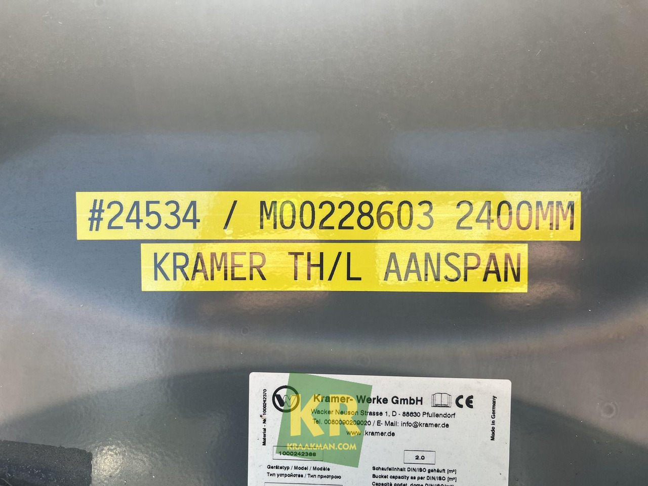 Kramer 2400 HVF GRONDBAK - Godet pour chargeur pour Engins de chantier: photos 5 Kramer 2400 HVF GRONDBAK - Godet pour chargeur pour Engins de chantier: photos 5