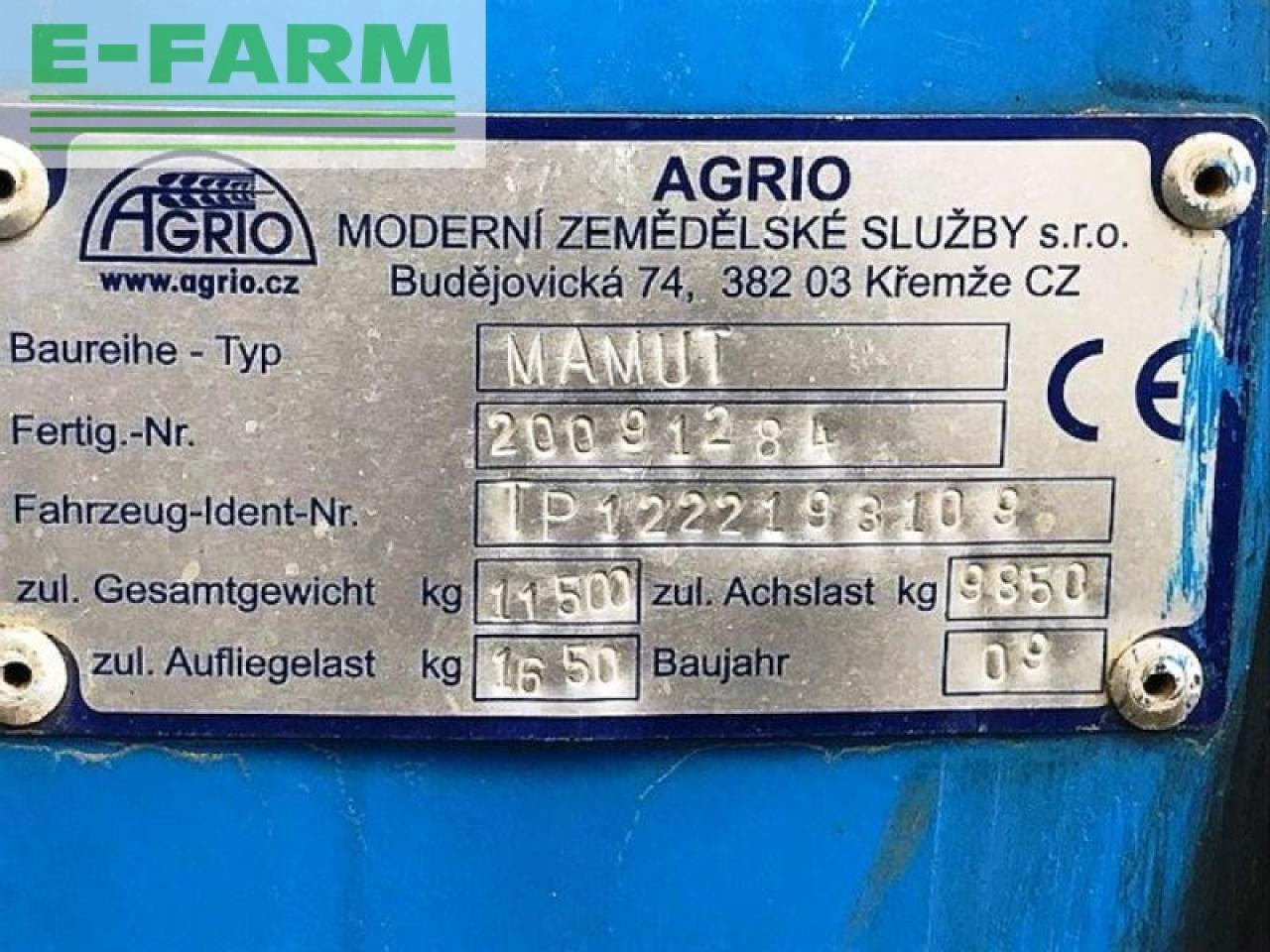 Agrio mamut 6036 - Pulvérisateur traîné: photos 4 Agrio mamut 6036 - Pulvérisateur traîné: photos 4
