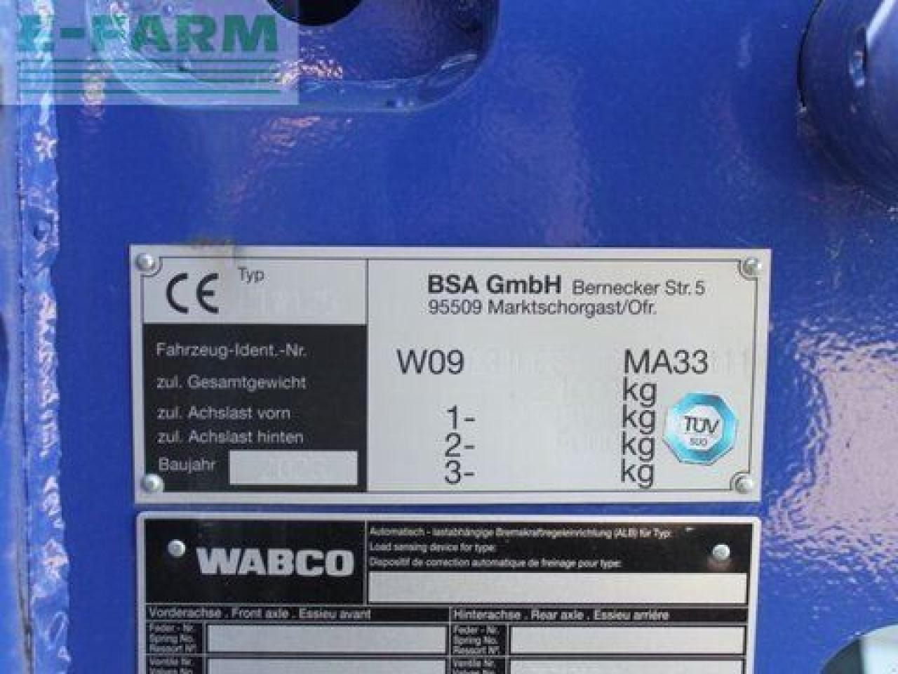 BSA ptw 125 farmerline - Tonne à lisier: photos 2 BSA ptw 125 farmerline - Tonne à lisier: photos 2