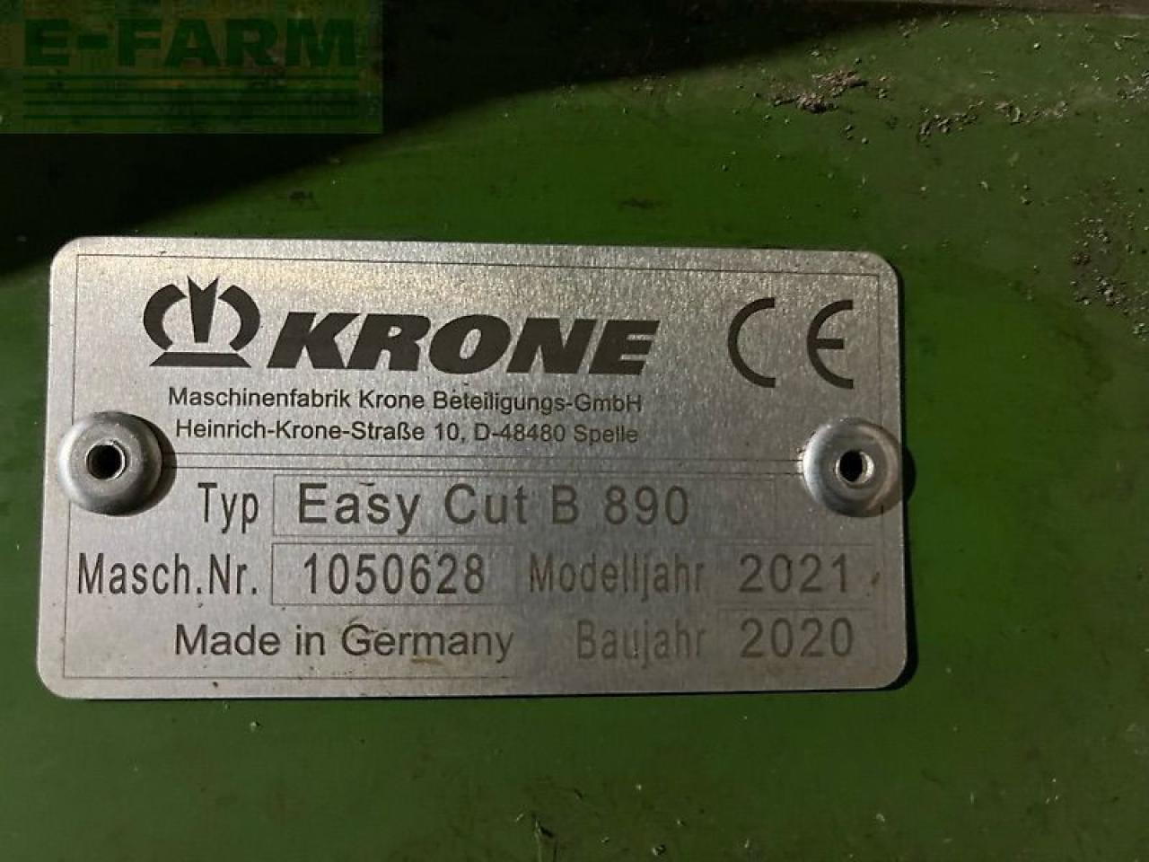Krone easy cut b 890 - Faucheuse: photos 3 Krone easy cut b 890 - Faucheuse: photos 3