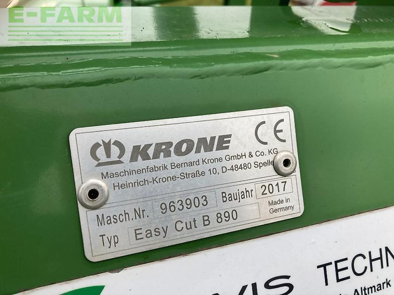 Krone easy cut b 890 - Faucheuse: photos 4 Krone easy cut b 890 - Faucheuse: photos 4
