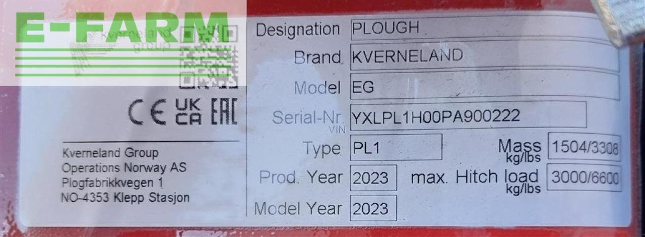 Charrue Kverneland eg-100/200-28 4 furet: photos 6
