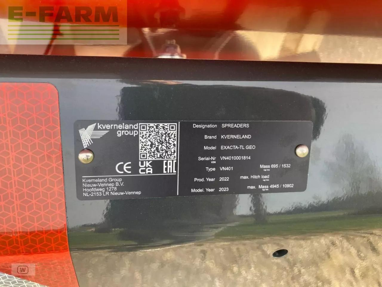 Distributeur d'engrais Kverneland exacta tl geospread: photos 15 Distributeur d'engrais Kverneland exacta tl geospread: photos 15