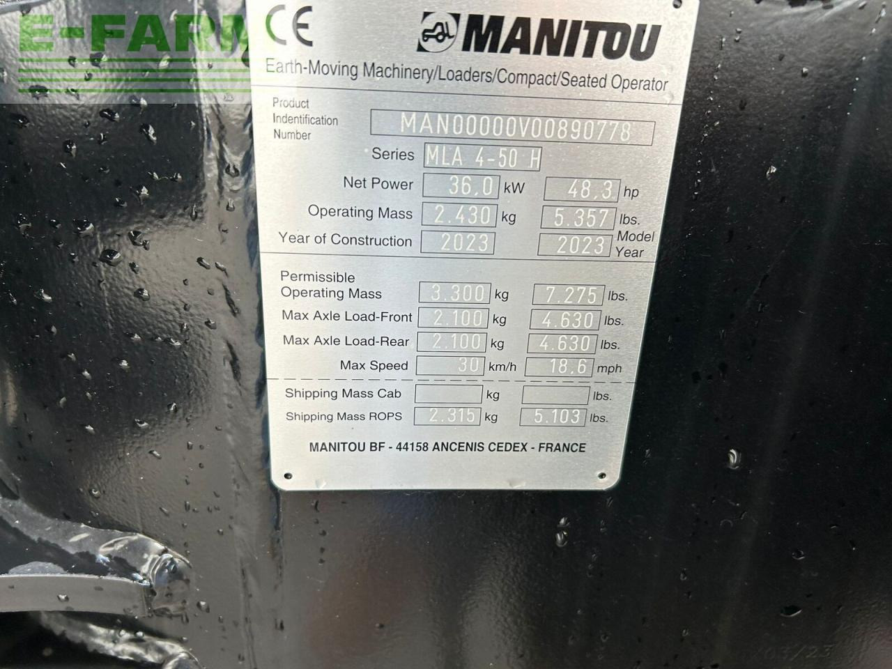 Mini pelle Manitou hoflader mla 4-50: photos 12 Mini pelle Manitou hoflader mla 4-50: photos 12