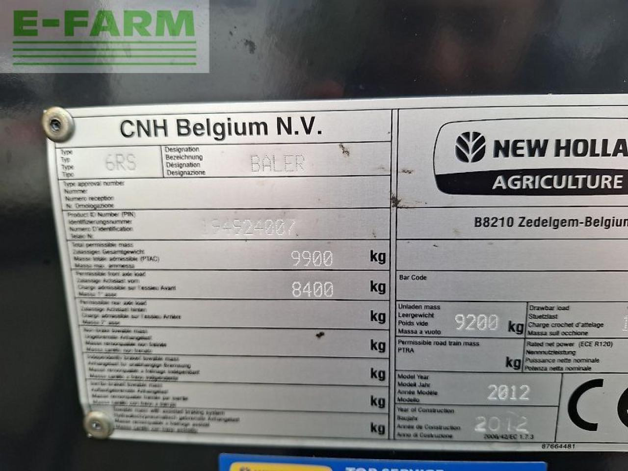 New Holland bb 9070 - Presse à balles cubiques: photos 4 New Holland bb 9070 - Presse à balles cubiques: photos 4