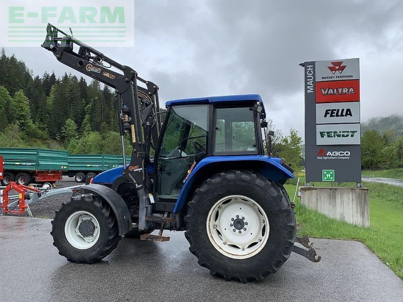 Tracteur agricole New Holland tl 70 a + hauer frontlader A: photos 11