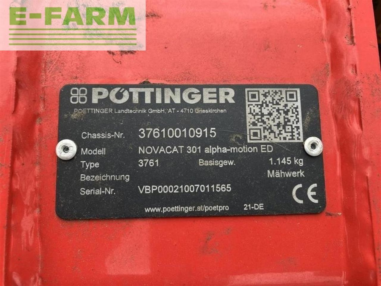 Faucheuse Pöttinger novacat a10 ed +301: photos 9