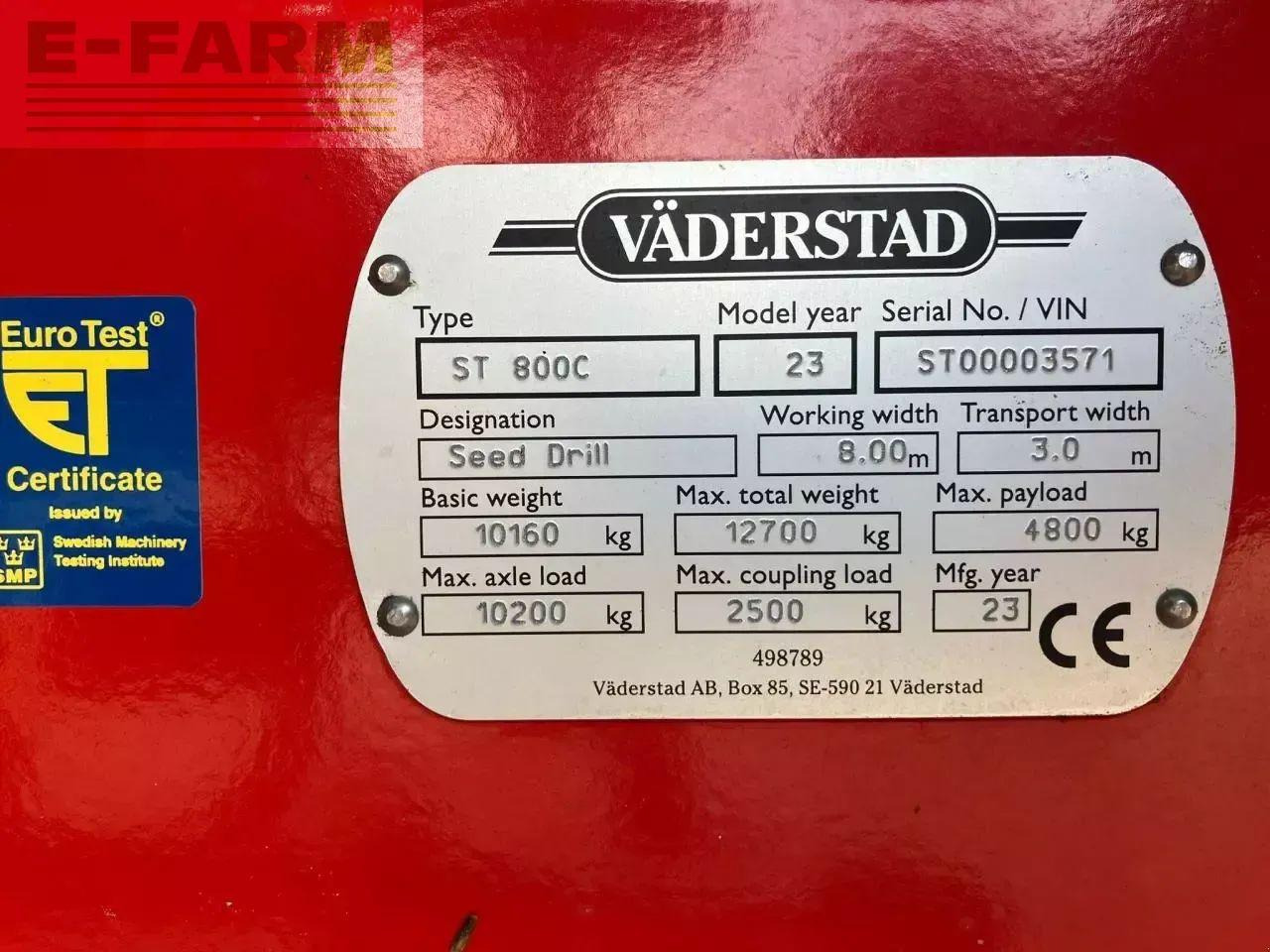 Väderstad spirit st 800c - Semoir monograine: photos 4 Väderstad spirit st 800c - Semoir monograine: photos 4