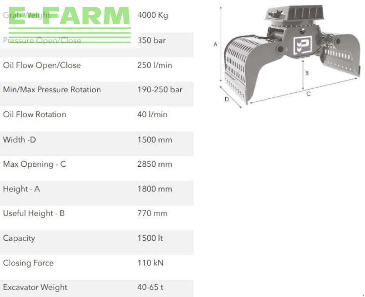 Hg40.65 - Grappin pour Engins de chantier: photos 2 Hg40.65 - Grappin pour Engins de chantier: photos 2
