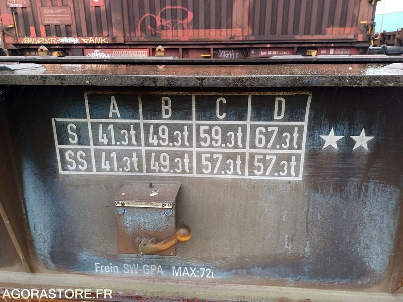 Autre matériel Wagon plat intermodal type Sggnss – modèle 6432B0-4, 72 pieds - 2004 (ref 1462): photos 8