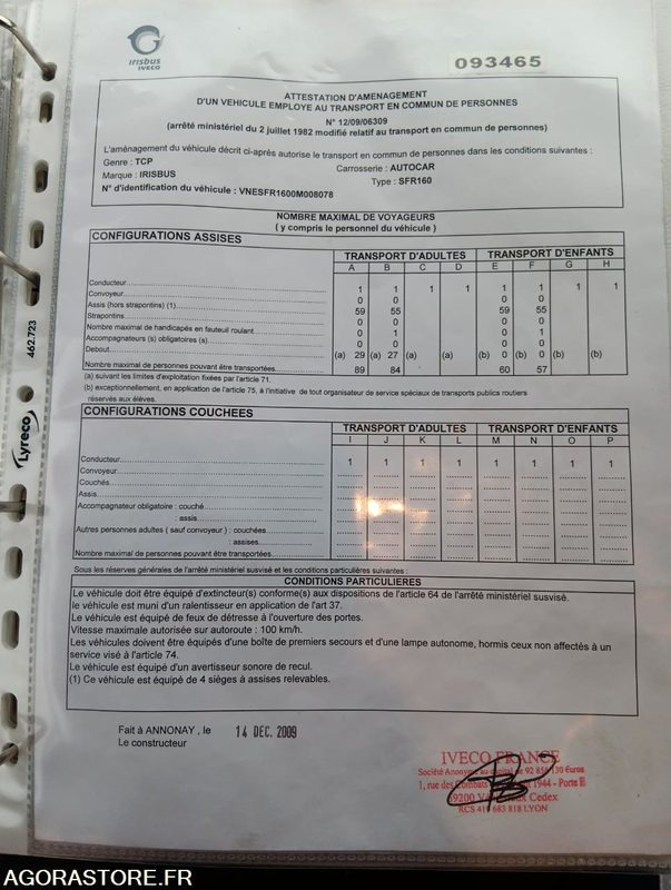 IVECO BUS CROSSWAY N°093465 - Bus scolaire: photos 5 IVECO BUS CROSSWAY N°093465 - Bus scolaire: photos 5