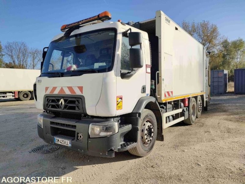 RENAULT D26 WIDE 320.26-E6 - BOM 20m3 CARGOPAC II - 2014 / 306697 KM (DM423LL) - Benne à ordures ménagères: photos 1 RENAULT D26 WIDE 320.26-E6 - BOM 20m3 CARGOPAC II - 2014 / 306697 KM (DM423LL) - Benne à ordures ménagères: photos 1
