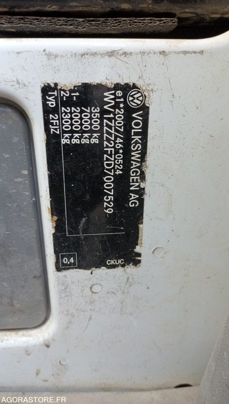 Wolkswagen Crafter benne double cabine - 2013 - CX-254-EQ - Utilitaire benne: photos 5 Wolkswagen Crafter benne double cabine - 2013 - CX-254-EQ - Utilitaire benne: photos 5