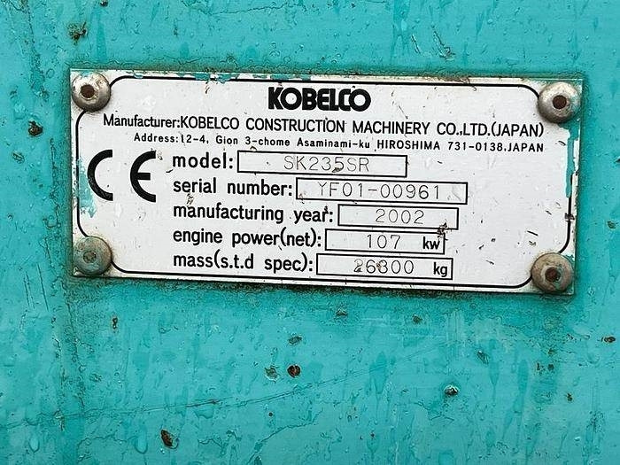 Kobelco SK235 SR - Pelle sur chenille: photos 2 Kobelco SK235 SR - Pelle sur chenille: photos 2