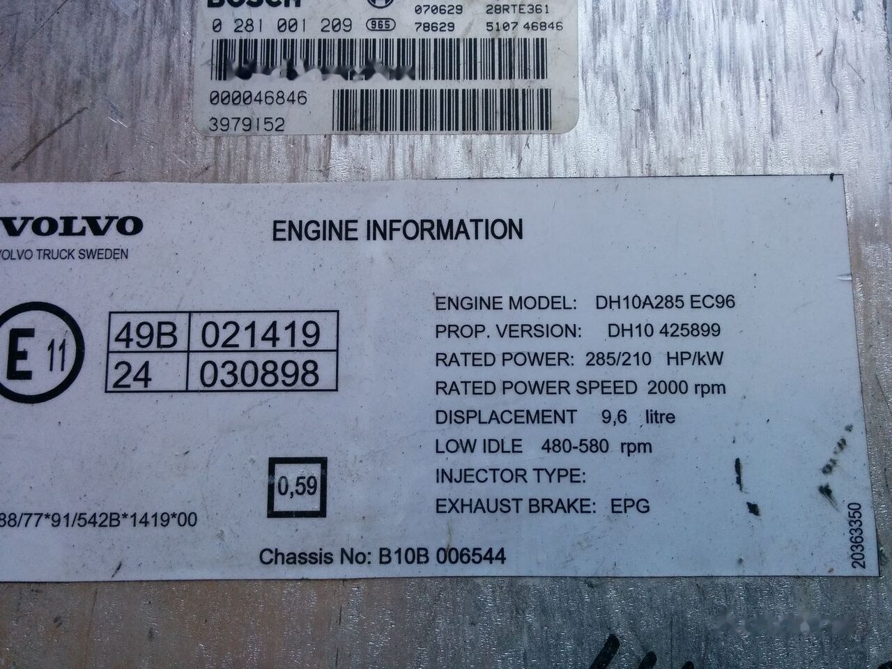 Volvo Bosh 0986282023 . /1209/ VDO Volvo B10 - Bloc de gestion pour Bus: photos 1 Volvo Bosh 0986282023 . /1209/ VDO Volvo B10 - Bloc de gestion pour Bus: photos 1