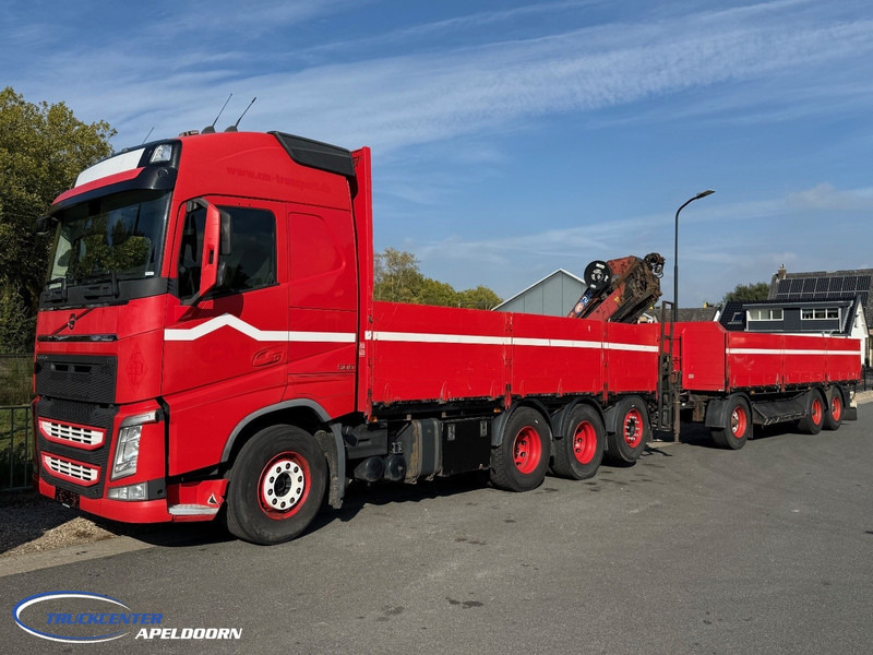 Volvo FH 500 8x4, HMF 2120 K4 + Rotator, + Krone trailer - Camion plateau, Camion grue: photos 1 Volvo FH 500 8x4, HMF 2120 K4 + Rotator, + Krone trailer - Camion plateau, Camion grue: photos 1