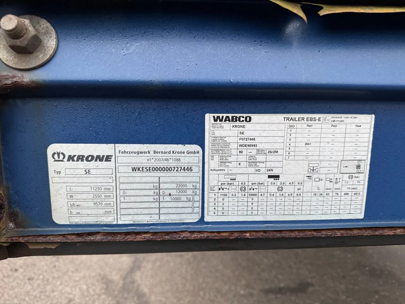 Krone SE 1 AXLE CITY BÄR LOAD LIFT STEERING AXLE - Semi-remorque rideaux coulissants: photos 5 Krone SE 1 AXLE CITY BÄR LOAD LIFT STEERING AXLE - Semi-remorque rideaux coulissants: photos 5