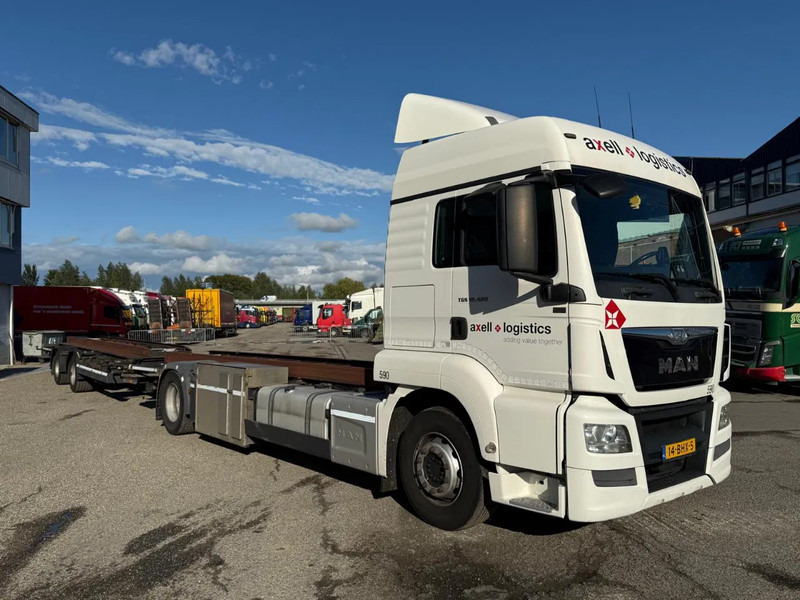 MAN TGS 18.420 EURO 6 + KRONE 2 AXLE + 2x DHOLLANDIA LIFT - Camion porte-conteneur/ Caisse mobile: photos 3 MAN TGS 18.420 EURO 6 + KRONE 2 AXLE + 2x DHOLLANDIA LIFT - Camion porte-conteneur/ Caisse mobile: photos 3